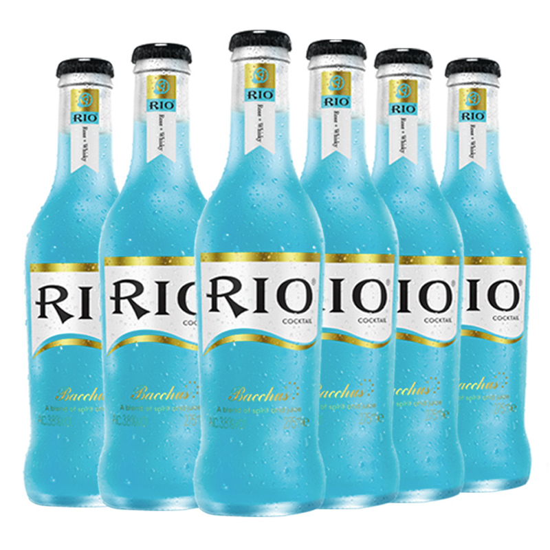 锐澳(rio)洋酒 鸡尾酒 预调酒果酒 蓝玫瑰味 275ml*6瓶
