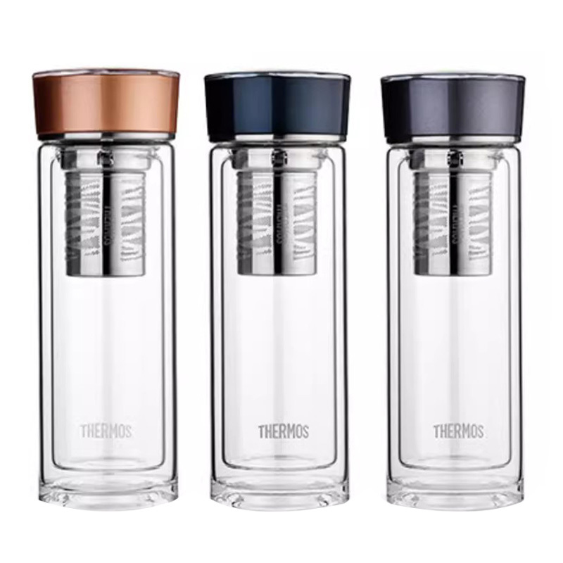 膳魔師玻璃杯400ml双层茶水分离水杯TCGE-400(随机发货)