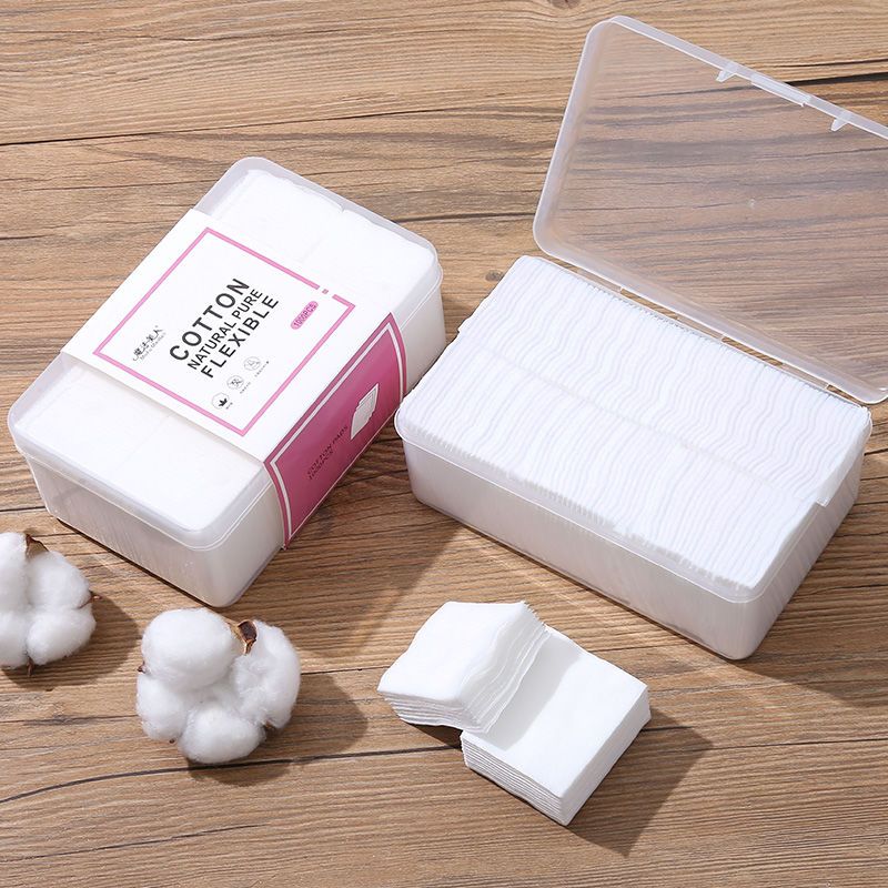 粉白双色平纹厚款150片盒装卸妆棉盒装1001000片化妆棉片超薄脸部上妆