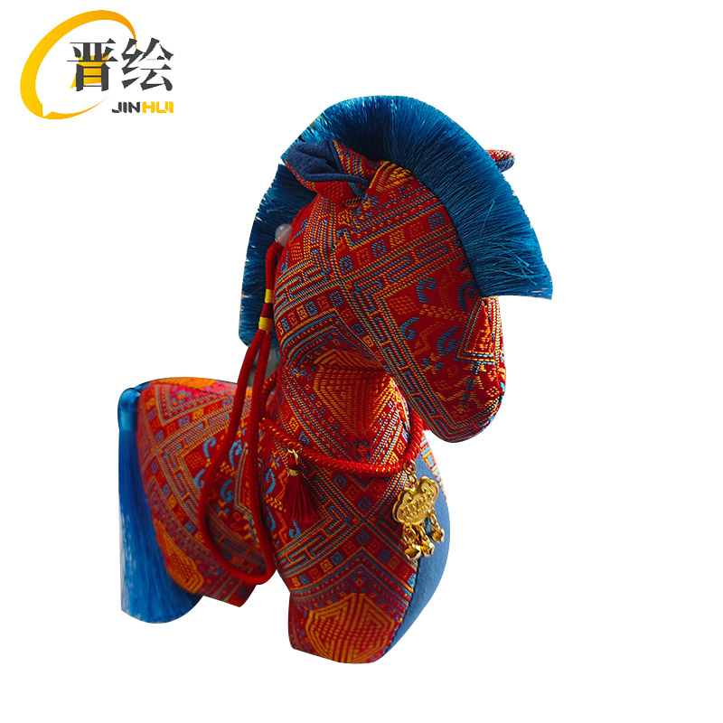 晋绘 新年吉祥物公仔玩偶 富贵布艺马25cm 个高清大图