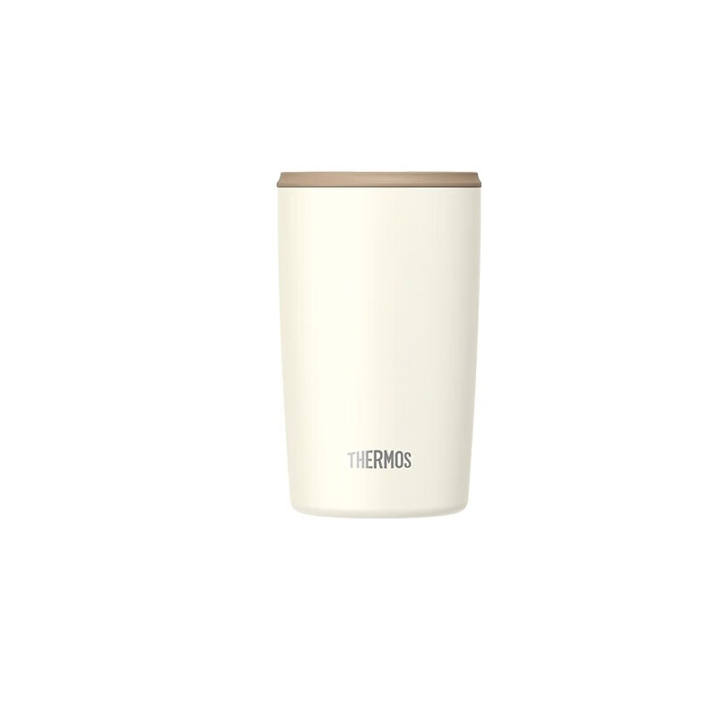 膳魔师(THERMOS) 水杯 咖啡杯 304不锈钢 415ML 奶油白色 TCDP-400 WH / 个