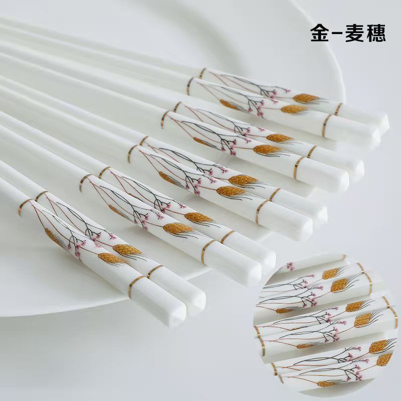 陶瓷筷子防霉青花瓷家用健康环保耐高温筷子