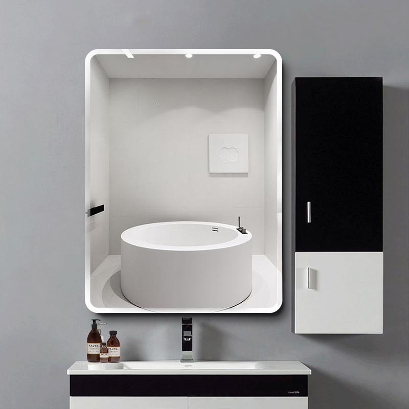 洗手间镜子闪电客贴墙卫生间浴室镜子免打孔高清洗漱台厕所镜挂墙式