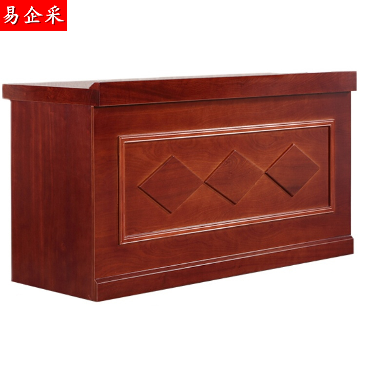 易企采 180CM演讲台无椅 贴木皮油漆发言台培训会议桌 单位：张高清大图