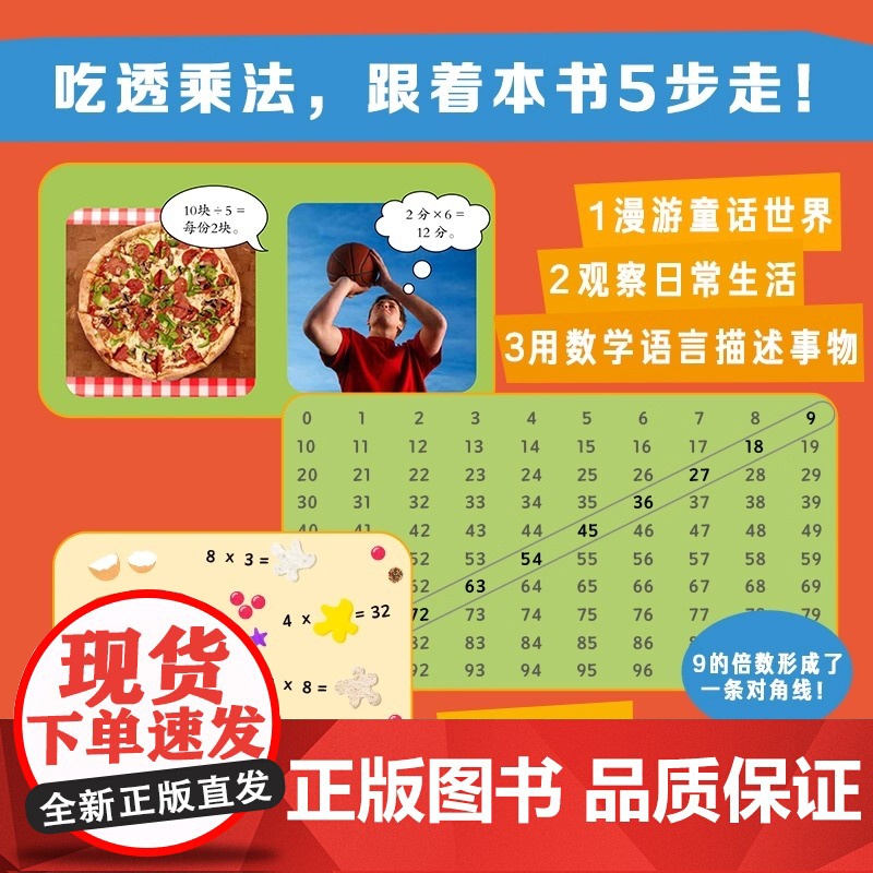 DK趣味数学乘法集训营 DK趣味数学乘法集训营 一本帮助小学生学习乘法的趣味数学读本 书中运用各种生活实例,讲述乘法的基高清大图