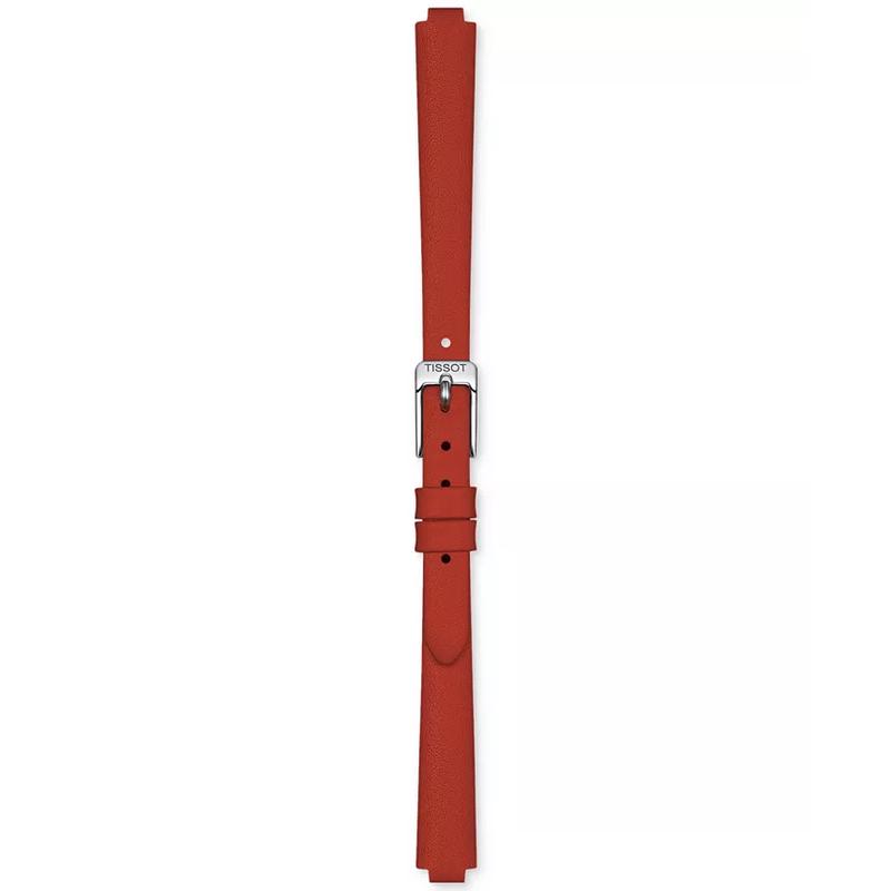 天梭(TISSOT)女士瑞士石英手表红皮表带20mm经典优雅防水商务休闲礼物高清大图