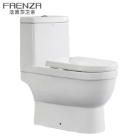 法恩莎马桶 卫生间直冲冲落式静音坐便器墙排后排350坑距FB16109H
