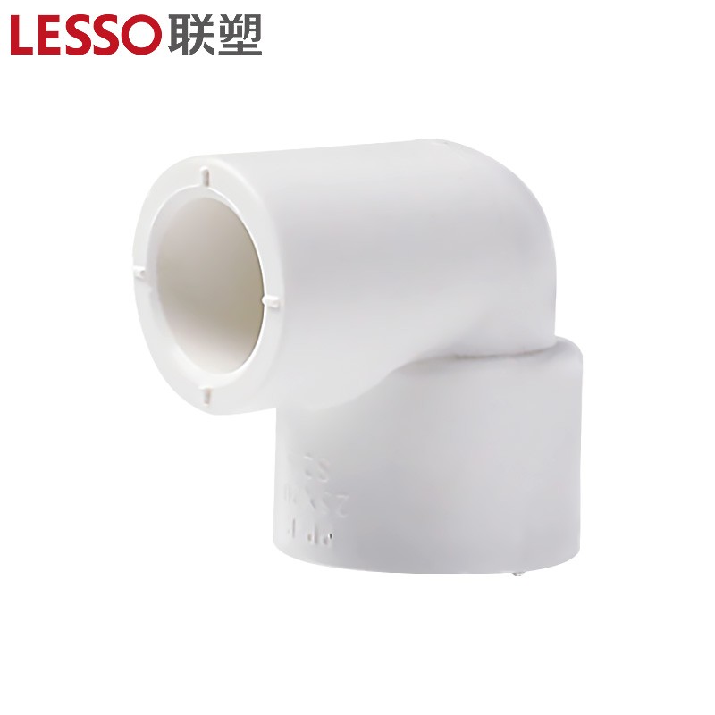 联塑 LESSO PPR配件90°异径弯头 白色 dn25X20高清大图