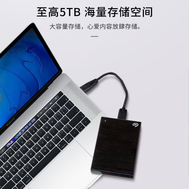 希捷(Seagate) 移动硬盘1TB 加密USB3.0 希捷铭 2.5英寸 机械硬盘 金属外观兼容Mac 黑 数据恢复图片