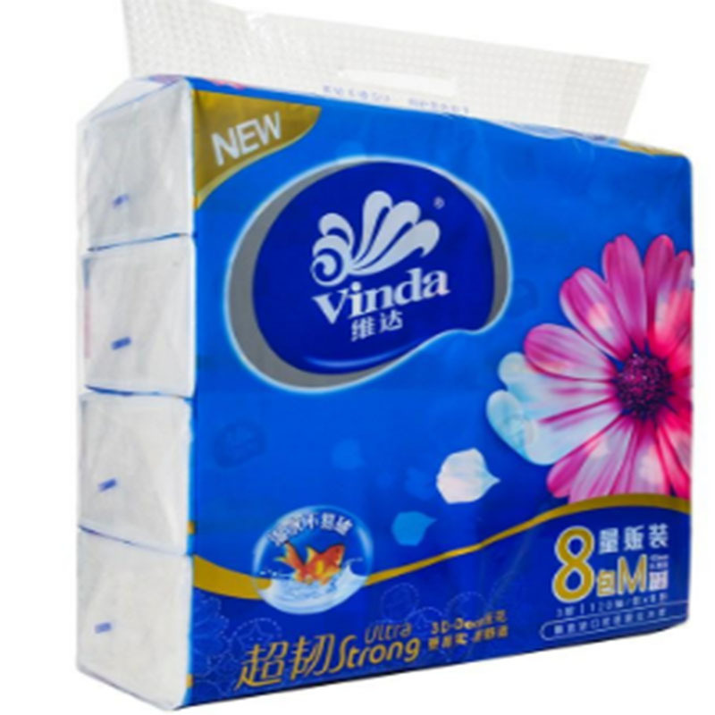 LTSM 维达V2889超韧120抽 压花抽纸面巾纸抽纸办公纸软抽纸巾纸抽面巾纸