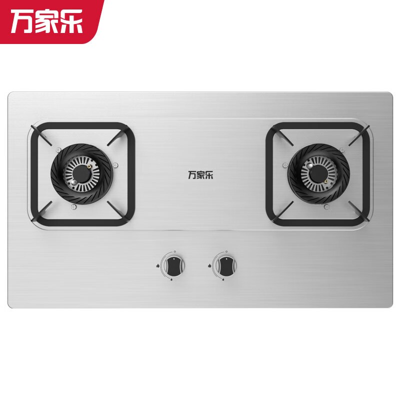 万家乐AY4G不锈钢燃气灶天然气双灶厨房家用嵌入式高清大图