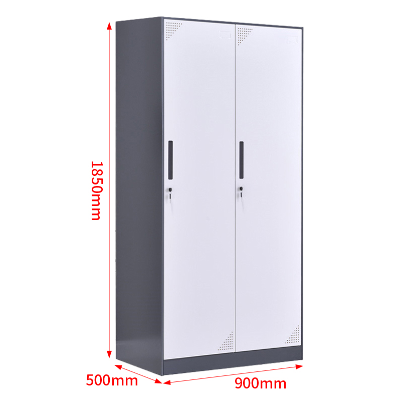 臻远ZY-GYGC-1拆装更衣柜窄边储物柜 灰白套色二门更衣柜高清大图