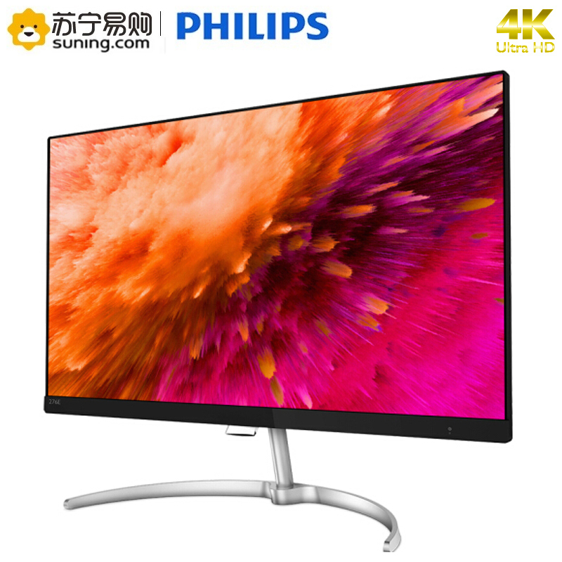 飞利浦 276E8VJSB 27英寸显示器 IPS屏 4K高清 276E8VJSB