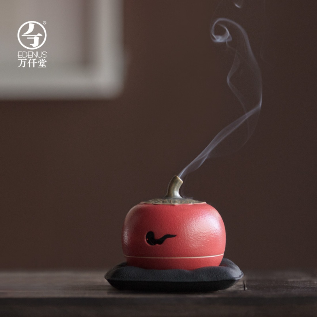 万仟堂(EDENUS)水果茶具柿子摆件 陶制香薰 事事如意·香薰高清大图