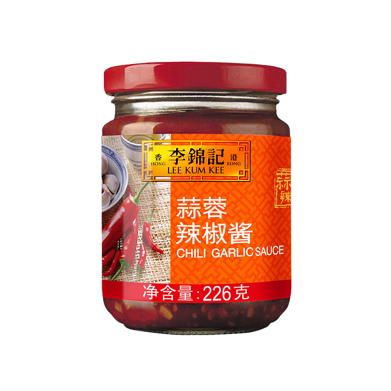 李锦记 蒜蓉辣椒酱226g 拌饭面酱下饭菜烧烤料调味品火锅调料炒菜凉拌蘸料酱