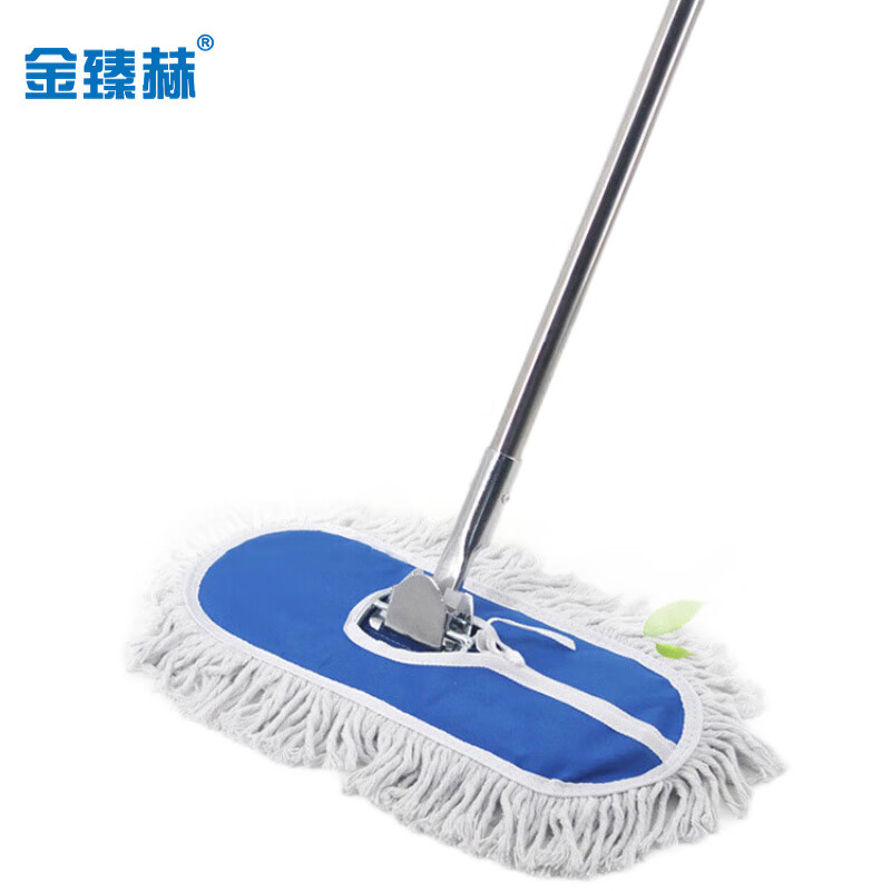 金臻赫 推棉纱拖把 酒店学校棉线拖把瓷砖大码拖把布平拖排拖尘推 40cm整套尘推