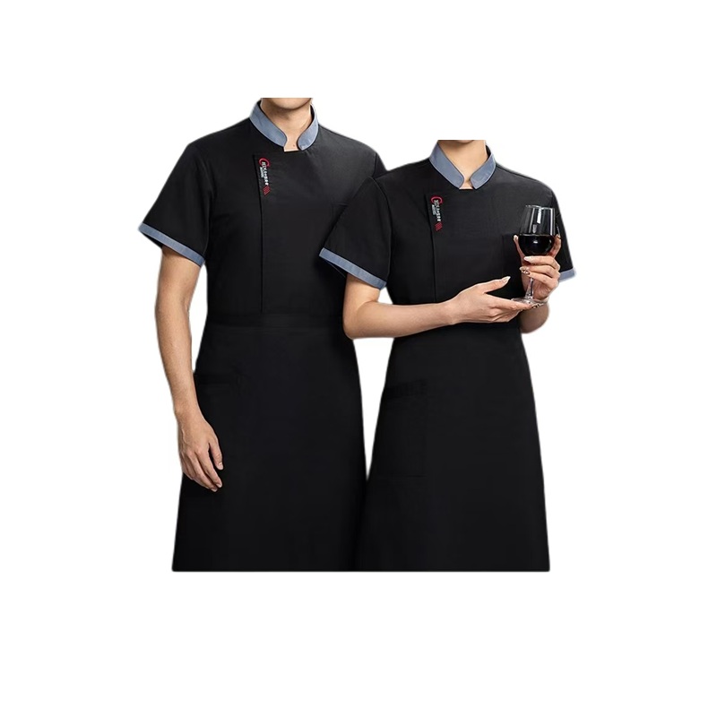 兰光铭厨师服短袖件高清大图