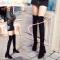 BOBO Angel2019秋冬新款过膝弹力长靴女高跟鞋女加绒长筒靴粗跟高筒靴子女