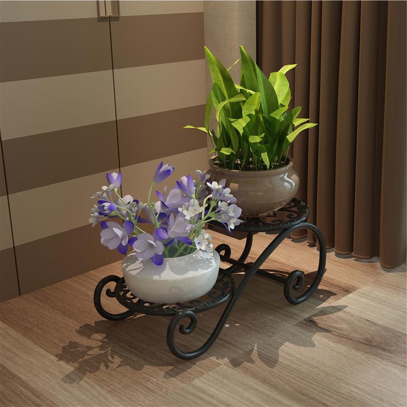 工匠时光简易花架铁艺多层多肉绿萝客厅花盆架阳台花架子室内盆景架