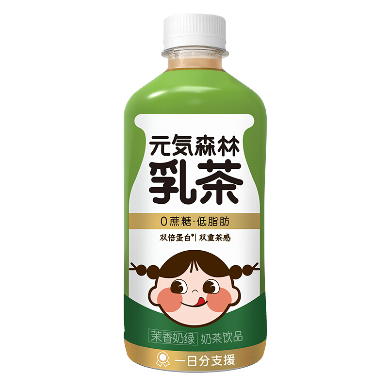 元気森林 元气森林0蔗糖低脂低卡奶茶元气森林乳茶 浓香原味 茉香奶绿 6瓶装