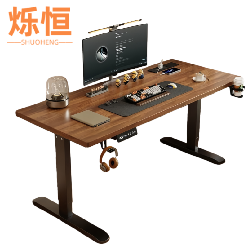 烁恒 书桌可升降 100*60*62cm 张高清大图