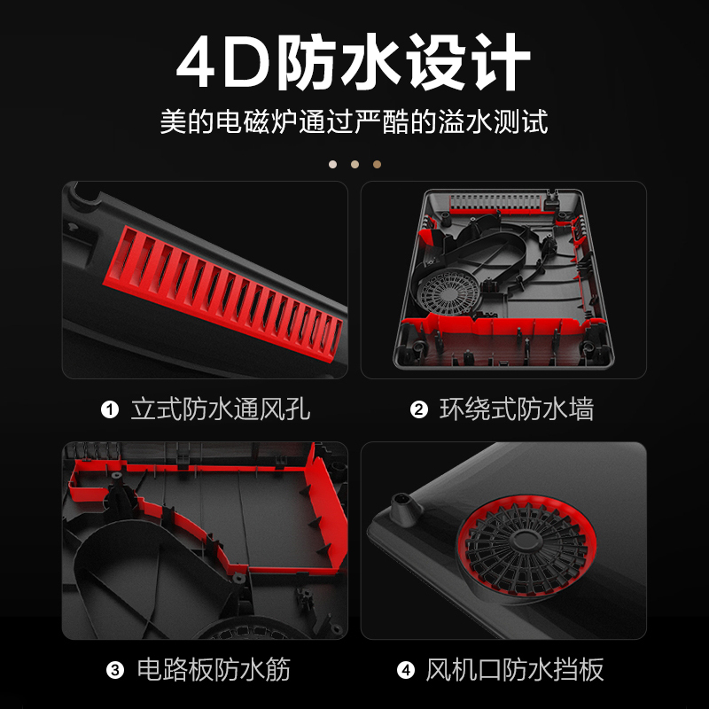 美的(Midea)电磁炉8档火力家用多功能电磁灶爆炒触控式微晶面板大线盘智能电磁炉 C21-Simple103