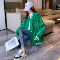 唐狮 |秋冬季外套女新款韩版宽松左胸字母棒球服外套休闲百搭潮