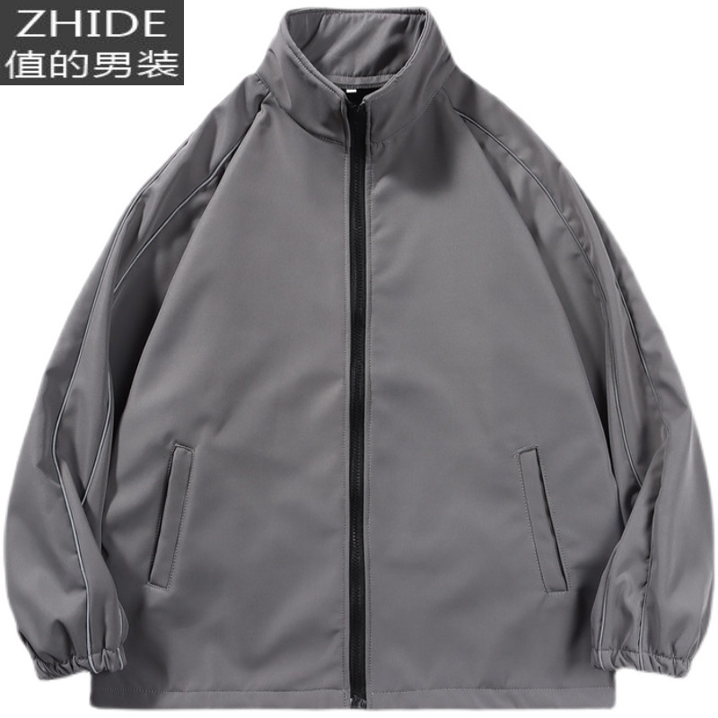 SUNTEK2020秋冬季立领夹克男生新款韩版潮流上衣服运动休闲加绒加厚外套夹克