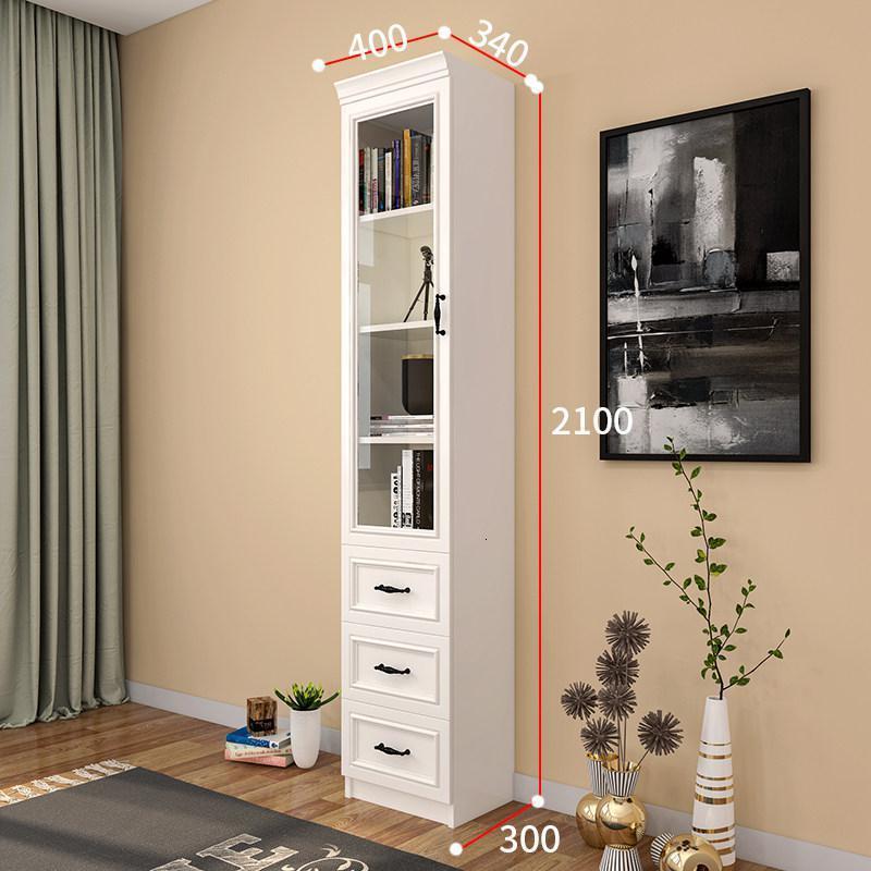 森美人定制欧式自由组合书柜书架现代简约玻璃储物柜多功能办公文件柜 A柜0.6-0.8米宽