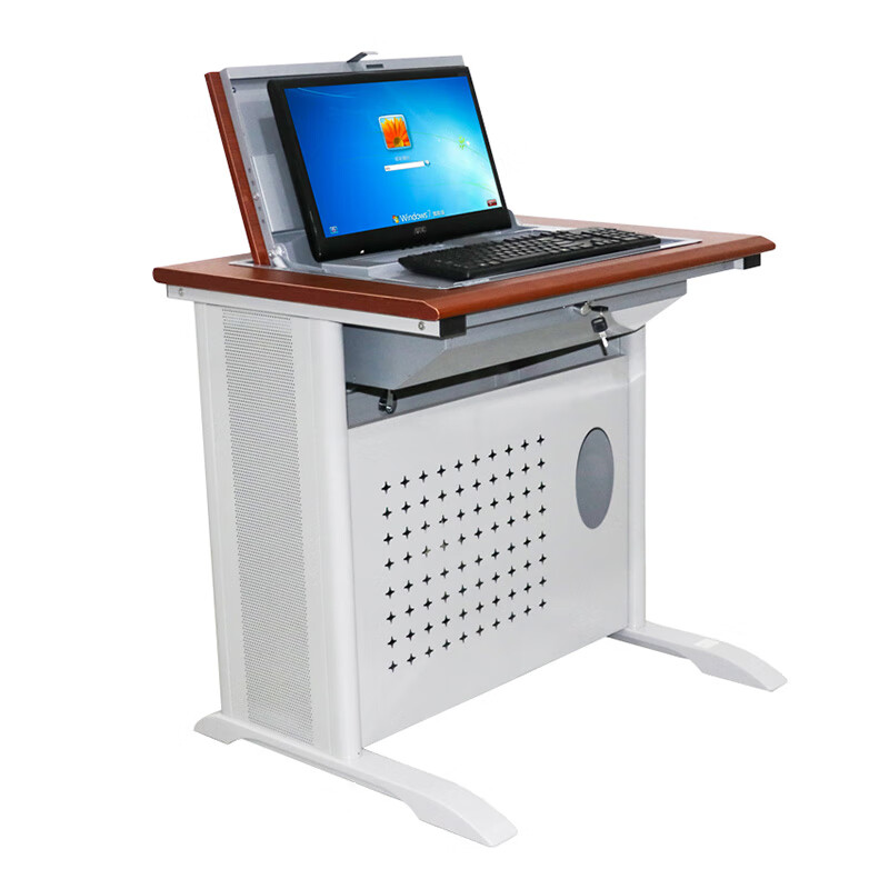 常喜悦翻转电脑桌多媒体机构电教室机房桌隐藏式钢制翻转桌CXY-Z09800高清大图