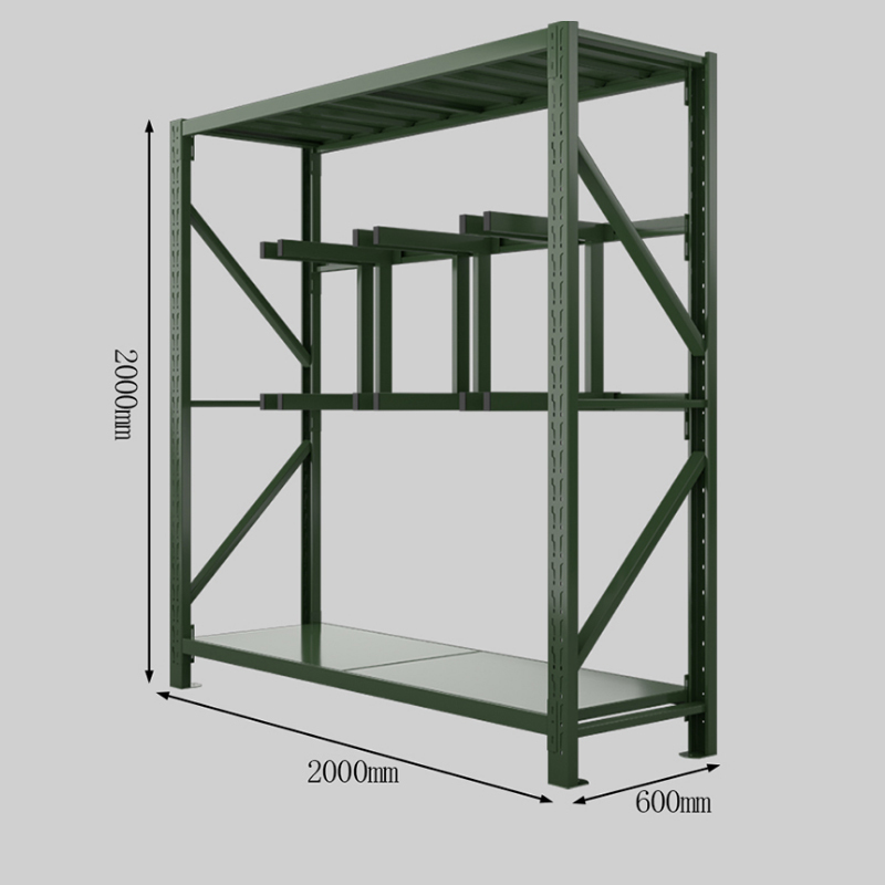 湘渭农具摆放架器材存放架军绿色拆装盾牌货架锹镐架2000*600*2000