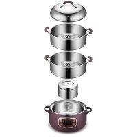 小熊（Bear）DZG-A80A1 不锈钢多功能电蒸锅 智能电脑版 8L大容量