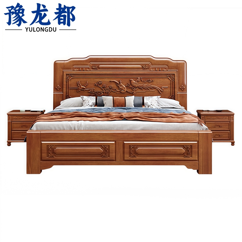 豫龙都 床+双床头柜 1.2m 套高清大图