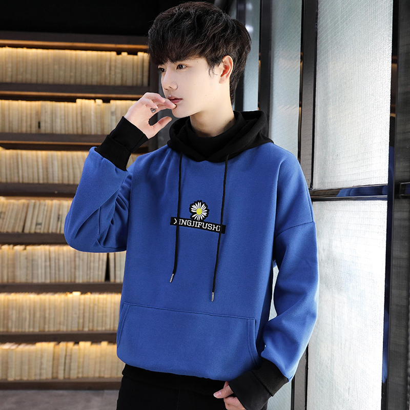 newlake秋季卫衣男韩版潮流学生加厚款帅气高中初中生秋冬装半高领连