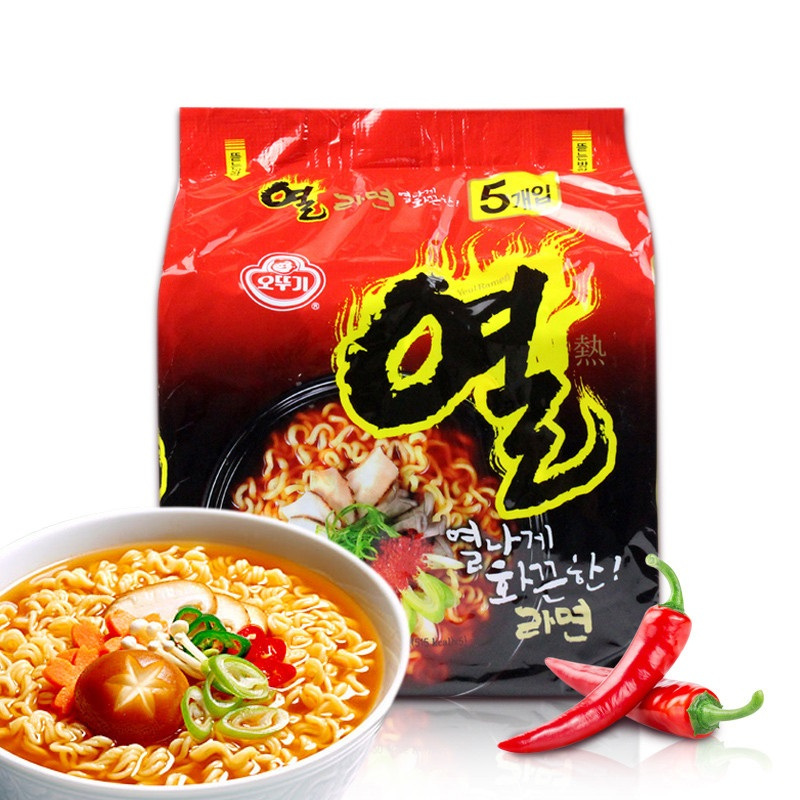 不倒翁 火热拉面五连包120g*5袋 韩国进口