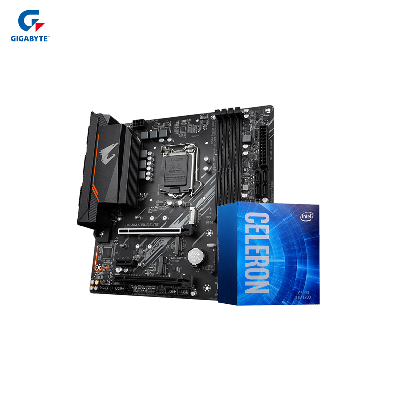 技嘉B460M-AORUS-ELITE主板+Intel G5900 赛扬双核CPU处理器