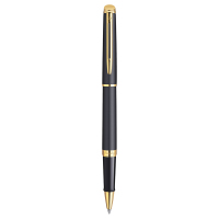 威迪文（WATERMAN）隽雅系列 磨砂黑金夹签字笔/宝珠笔