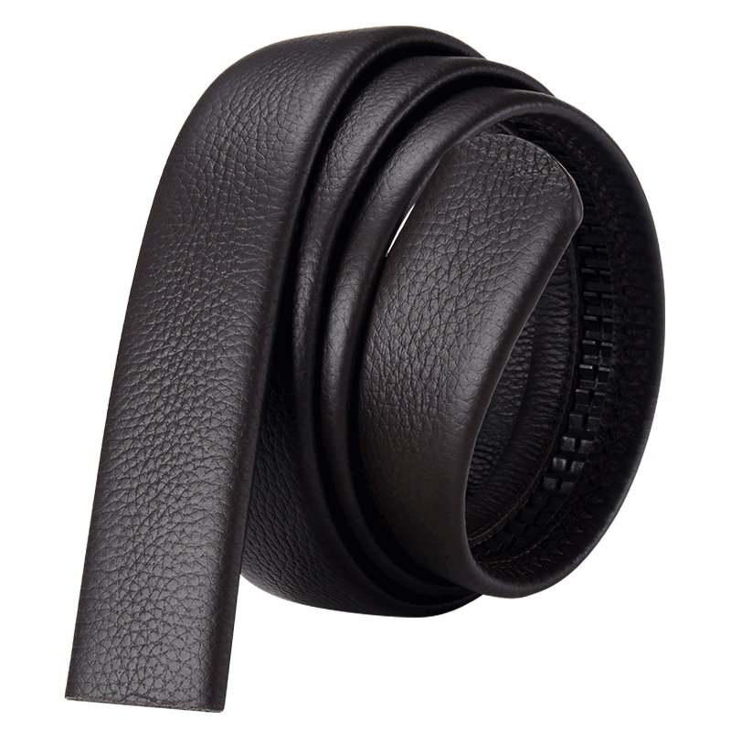 盛世尼曼不带头皮带男皮扣无头腰带打孔头层男士裤带条加长潮