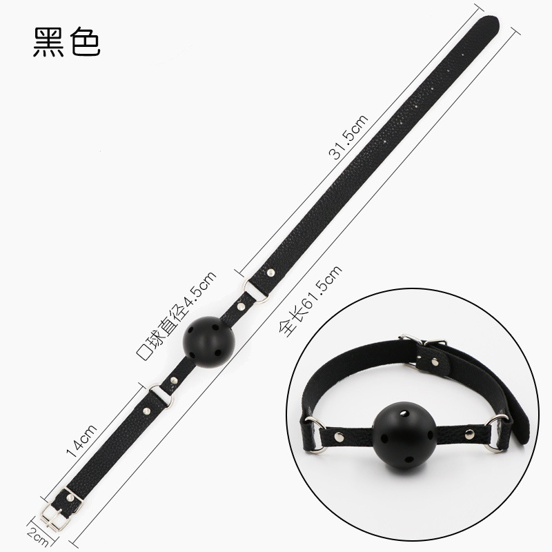 SM床上绑带手脚铐性玩具套装捆绑束缚分腿枕道具成人情趣性爱用品SM-口球黑色