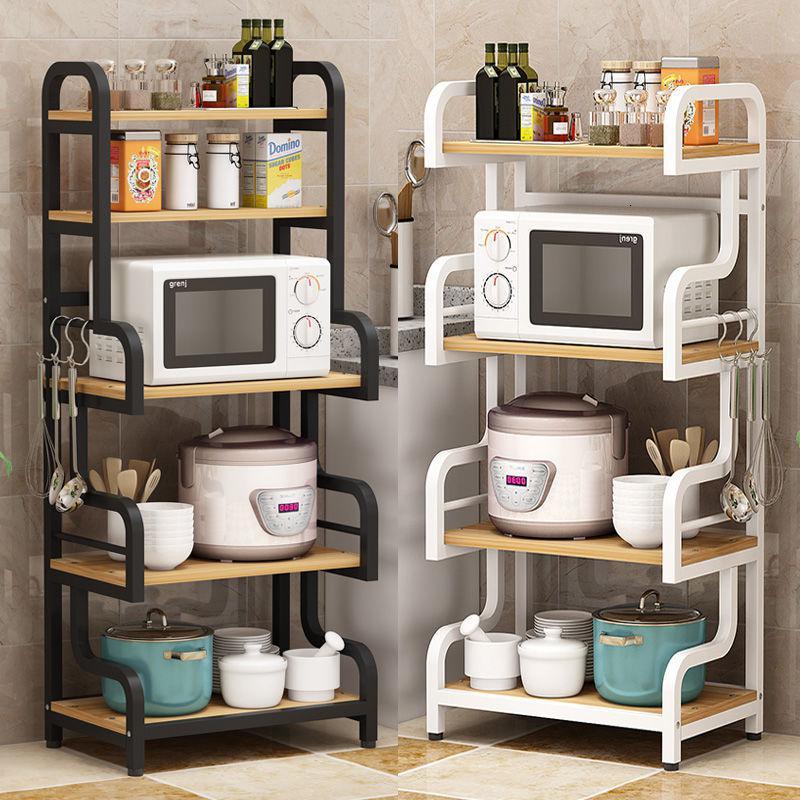 厨房置物架落地多层微波炉置物架烤箱架家用厨房用搁板置物架视频