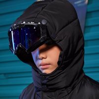 [2件2折价:138]米喜迪mecity童装冬新款男童外套可拆卸奥特曼眼镜羽绒服