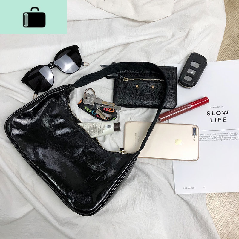肯豆savi同款包女复古腋下包PU皮单肩手拎hobo包饺子包迷你小方包NEW LAKE女士单肩包