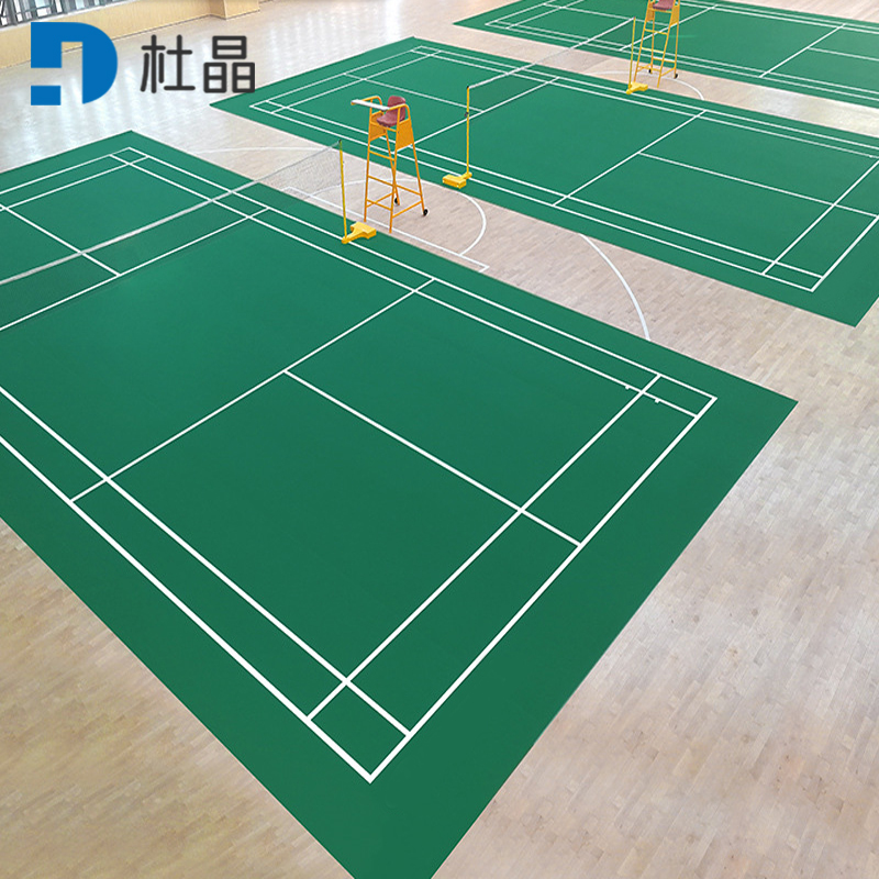 杜晶 羽毛球场地胶垫乒乓球pvc运动地板室内专用地胶垫塑胶运动地板DJ-DD2002 一平方高清大图