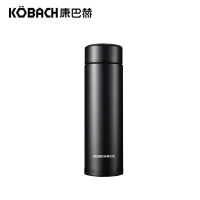 康巴赫(KBH)保温杯304不锈钢水杯茶杯 带茶滤泡茶杯子 男女士大容量商务车载便携 450ml