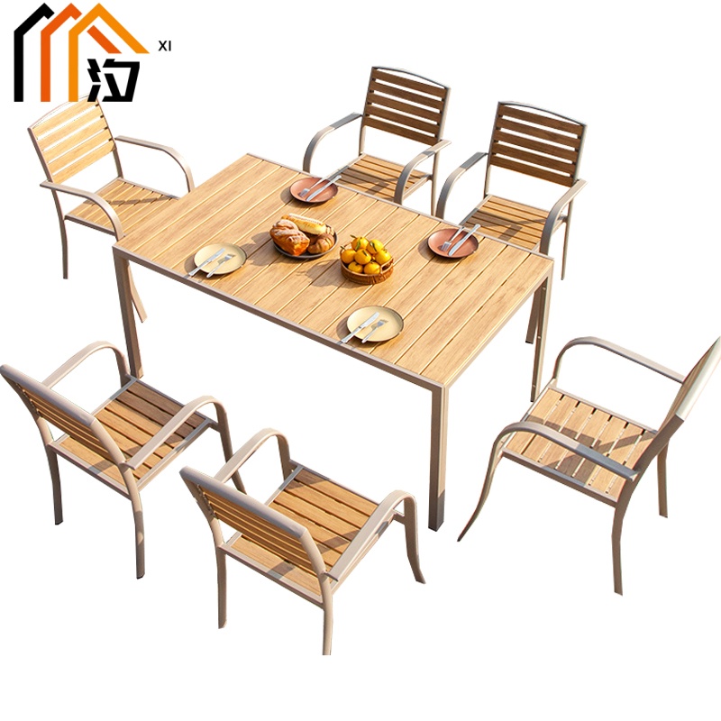 汐户外桌一桌六椅套高清大图