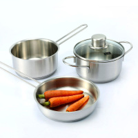 德国菲仕乐/Fissler 三件组套装带玻璃盖礼品套锅 不锈钢奶锅煮锅炖锅煎锅 多用途304不锈钢燃气灶电陶炉电磁炉通用