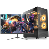 亚当贝尔 家用办公台式电脑主机13代i7-13650HX/16G内存/512G固态/RTX3050 8G独显 商务娱乐影音吃鸡游戏学生组装电脑整机+24英寸显示器