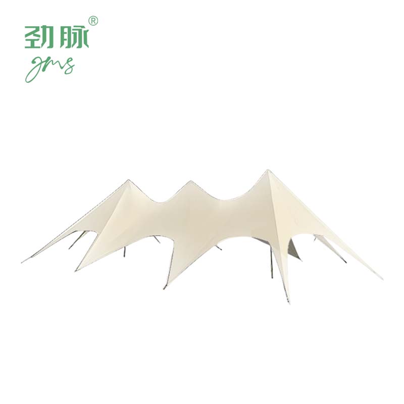 劲脉 三峰天幕 米黄色-20*8.6*4.5M 顶高清大图