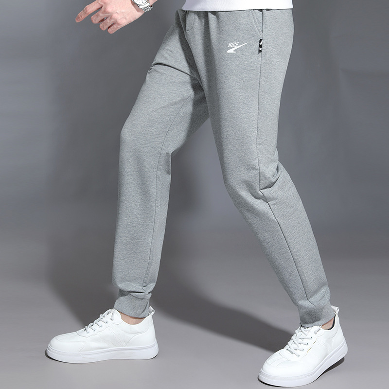 运动裤男春秋新款休闲小脚收口小裤卫裤男子宽松针织长裤裤子官方旗舰
