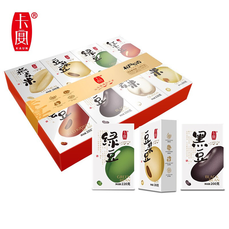 卡宴杂粮礼盒五谷杂粮组合年货福利礼品 稻田谷香杂粮礼盒1670g